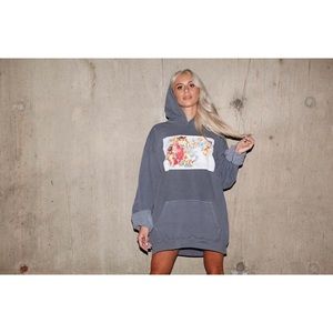 boys lie denim hoodie